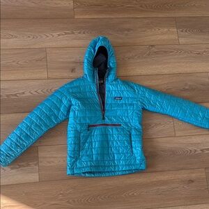 Patagonia Blue Quilted Pullover Jacket